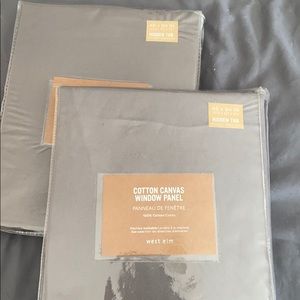 West Elm Cotton Canvas Curtains